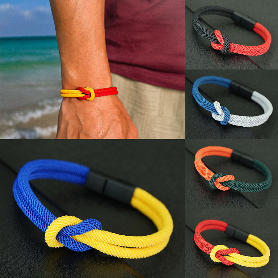 Street Fashion Of Milan - 5 Styles Men Rope Bracelet True