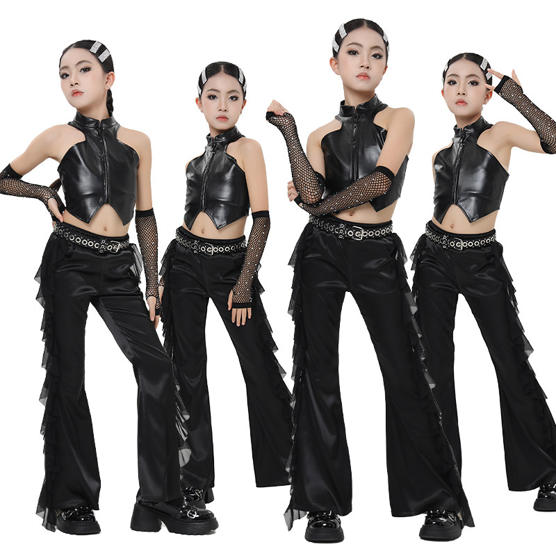 Street Fashion Kpop - Fashion Irregular Hanging Neck Top Pants