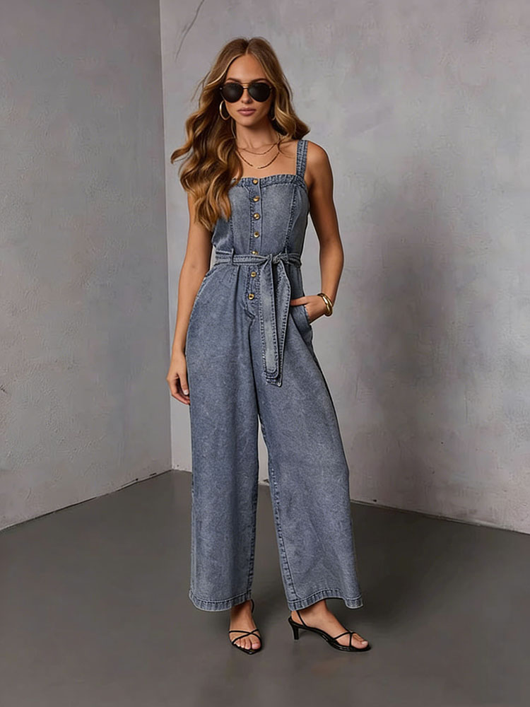 Street Fashion Jeans - Summer Vintage Women Denim Jumpsuits 2026