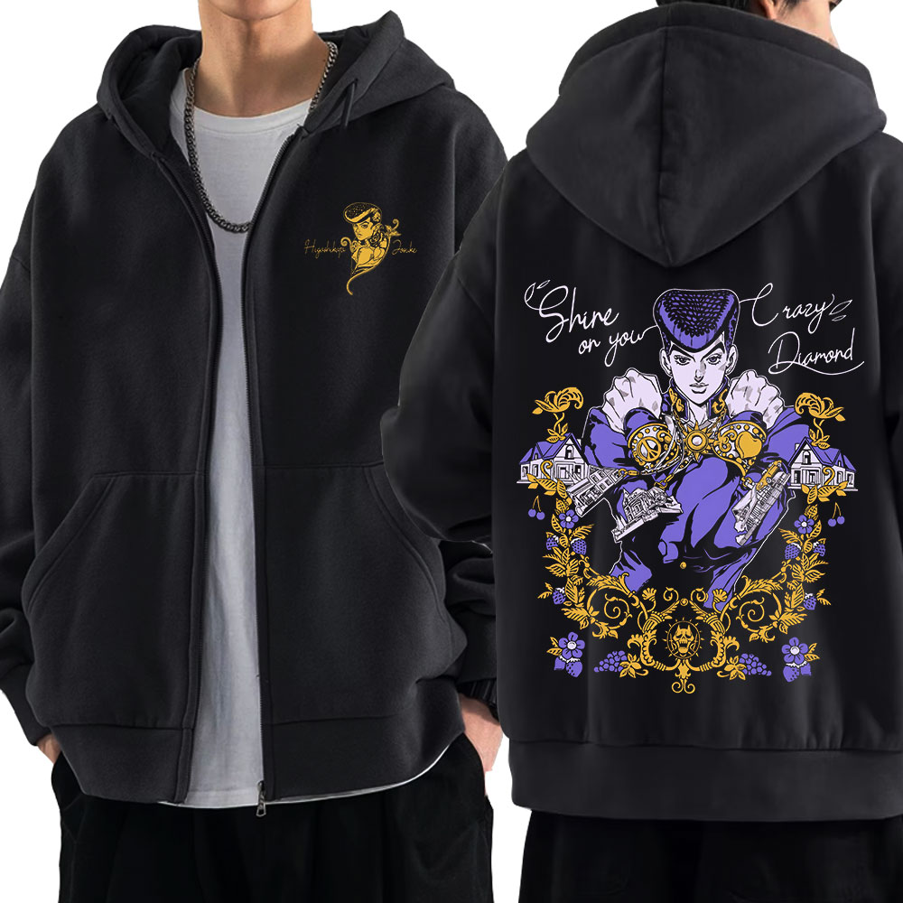 Street Fashion Hoodie - Anime Jojo Bizarre Adventure Zipper Hoodies