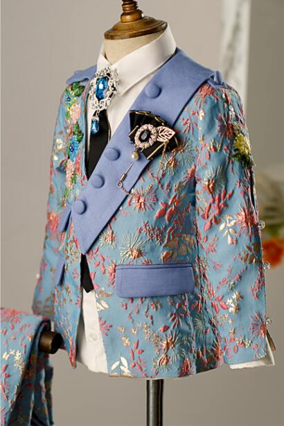 Street Fashion Boy - 2023 Latest Design Boys Suits Jacquard