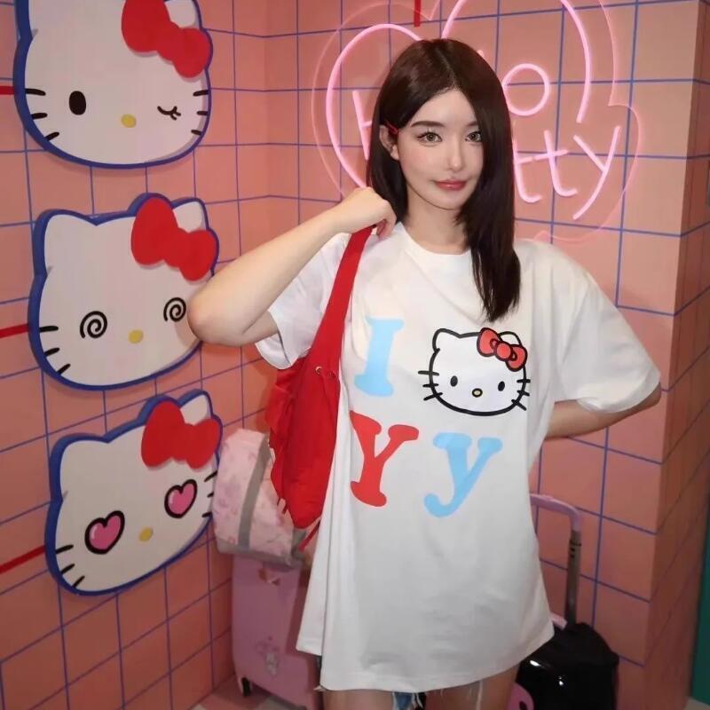 Street Fashion Tshirt - Short-Sleeved Sanrio Summer Pure Cotton Unisex