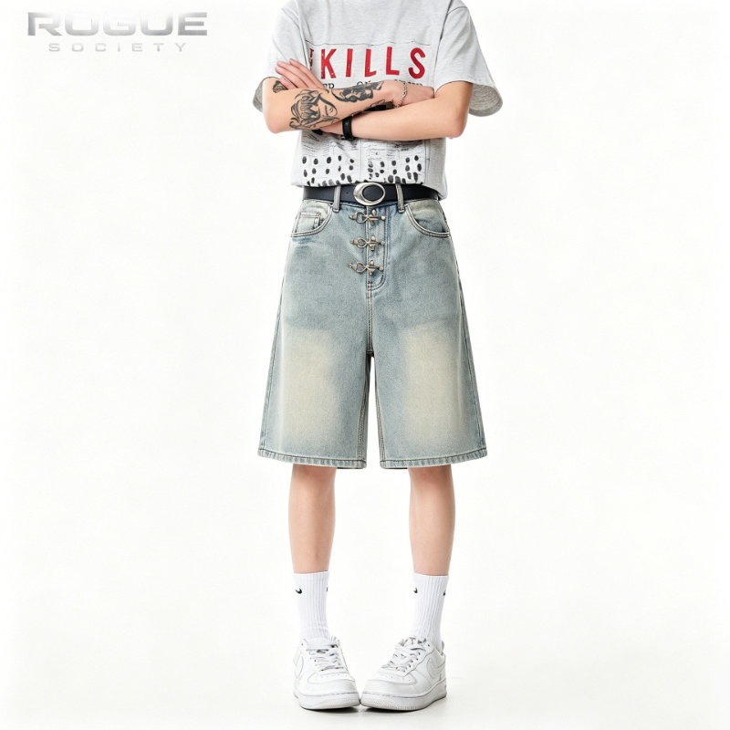 Street Fashion Luxury - Streetwear New Fashion Metal Buckle Denim