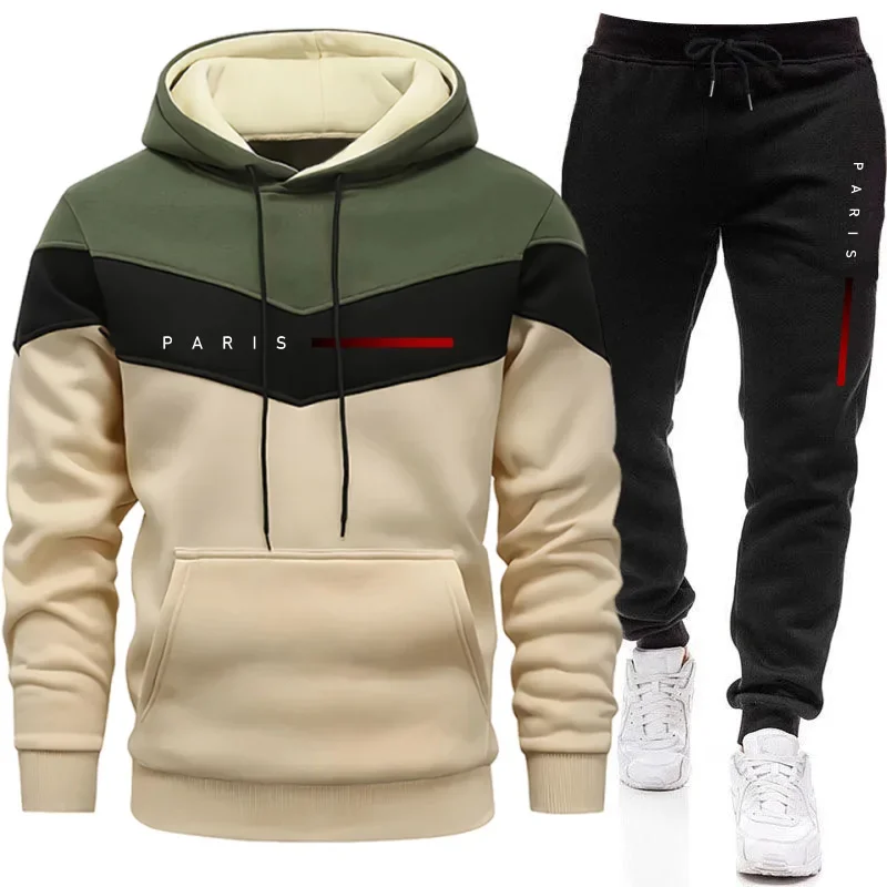 Street Fashion Hoodie - Paris Fashion Men's Hoodies Set Daily