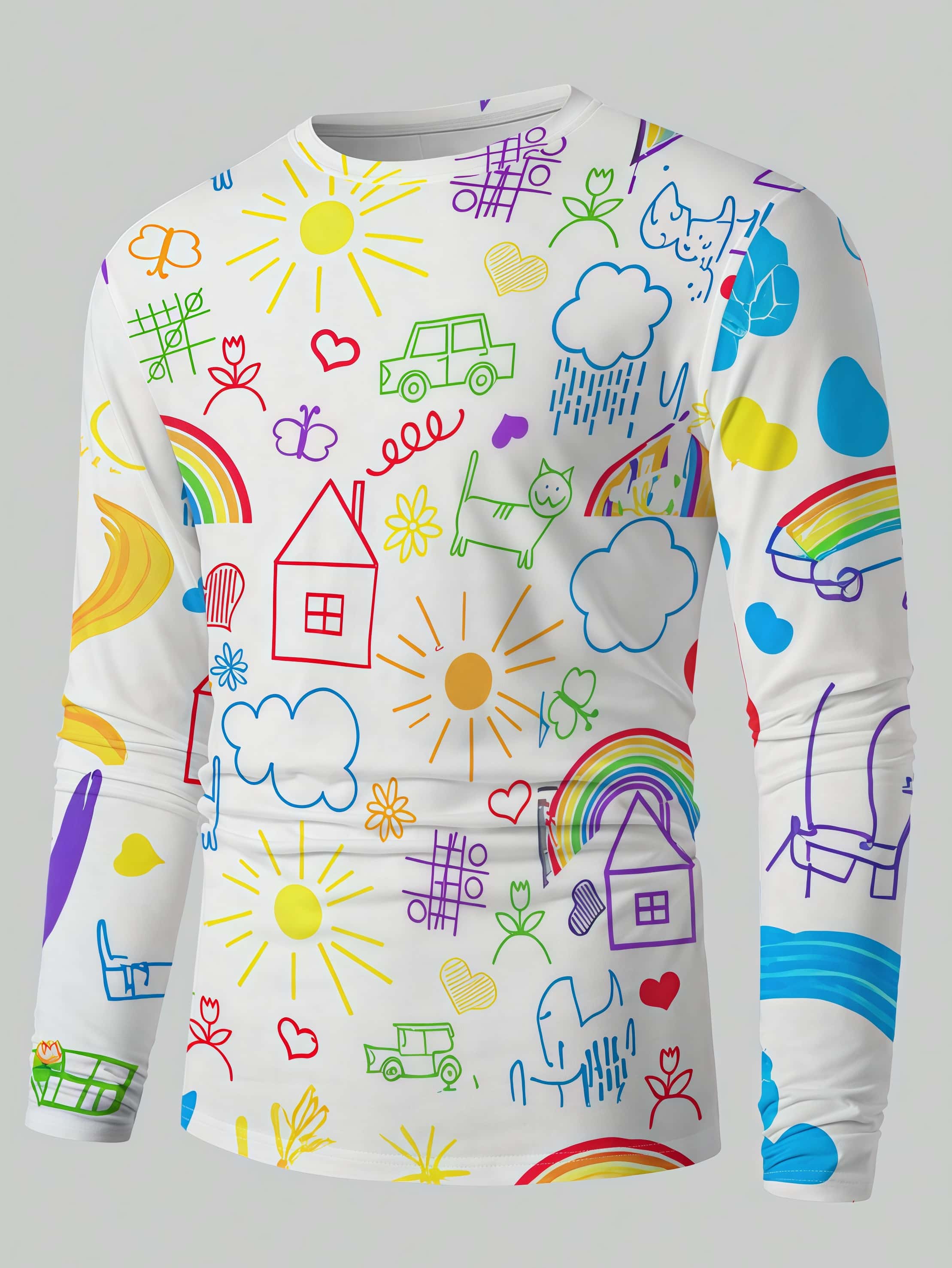 Street Fashion Tshirt - 2026 New Dopamine Color Graffiti 3D