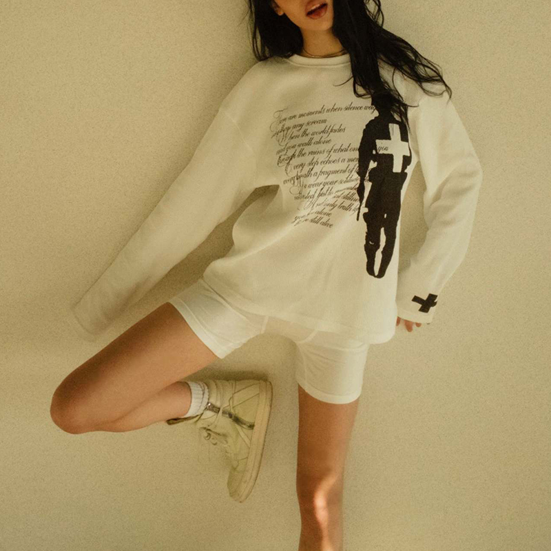 Street Fashion Tshirt - Fashion Harajuku Autumn Street Trend Vintage