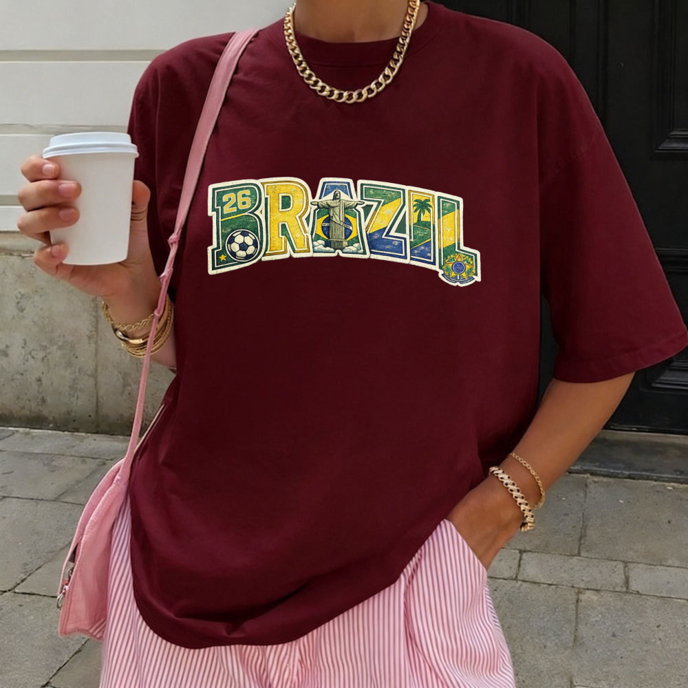 Brazil 2026 Soccer Tee Retro F - Street Fashion Brazil review and price