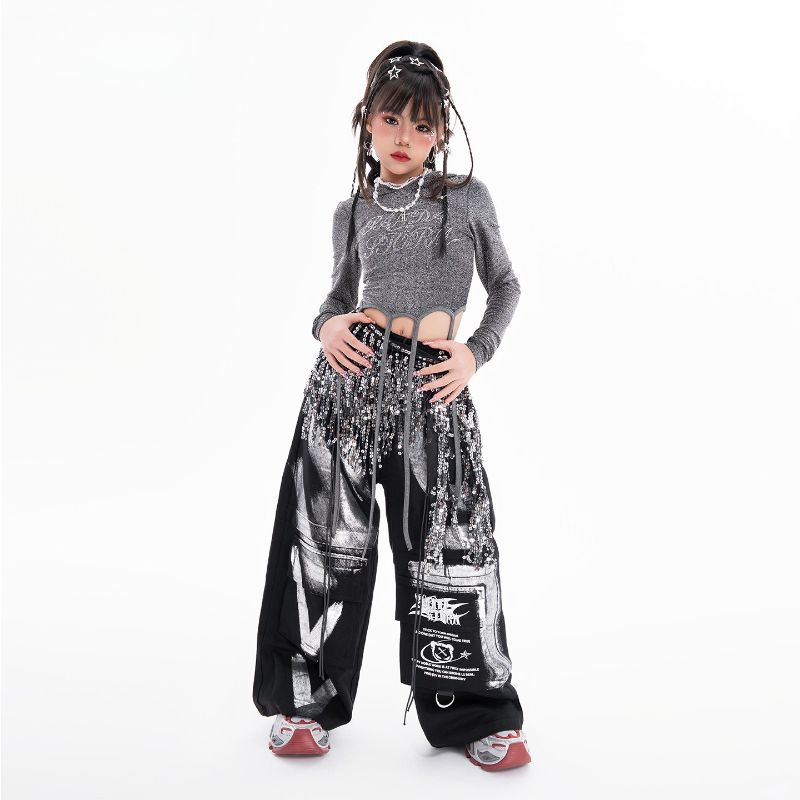 Girls Hip Hop Dance Clothing S - Street Fashion Kpop review and price