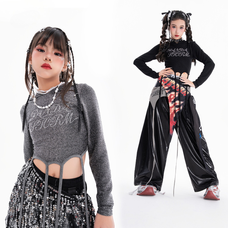Girls Hip Hop Dance Clothing S - Street Fashion Kpop review and price