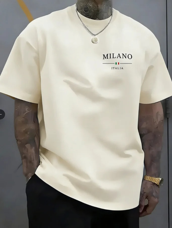 Milan ITALIA Print Men Women T - Street Fashion Of Milan review and price