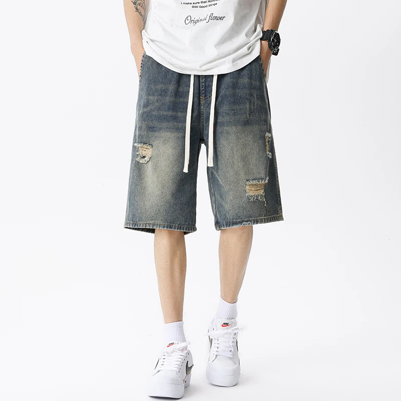 Summer Thin Denim Shorts Men's - Street Fashion Jeans review and price