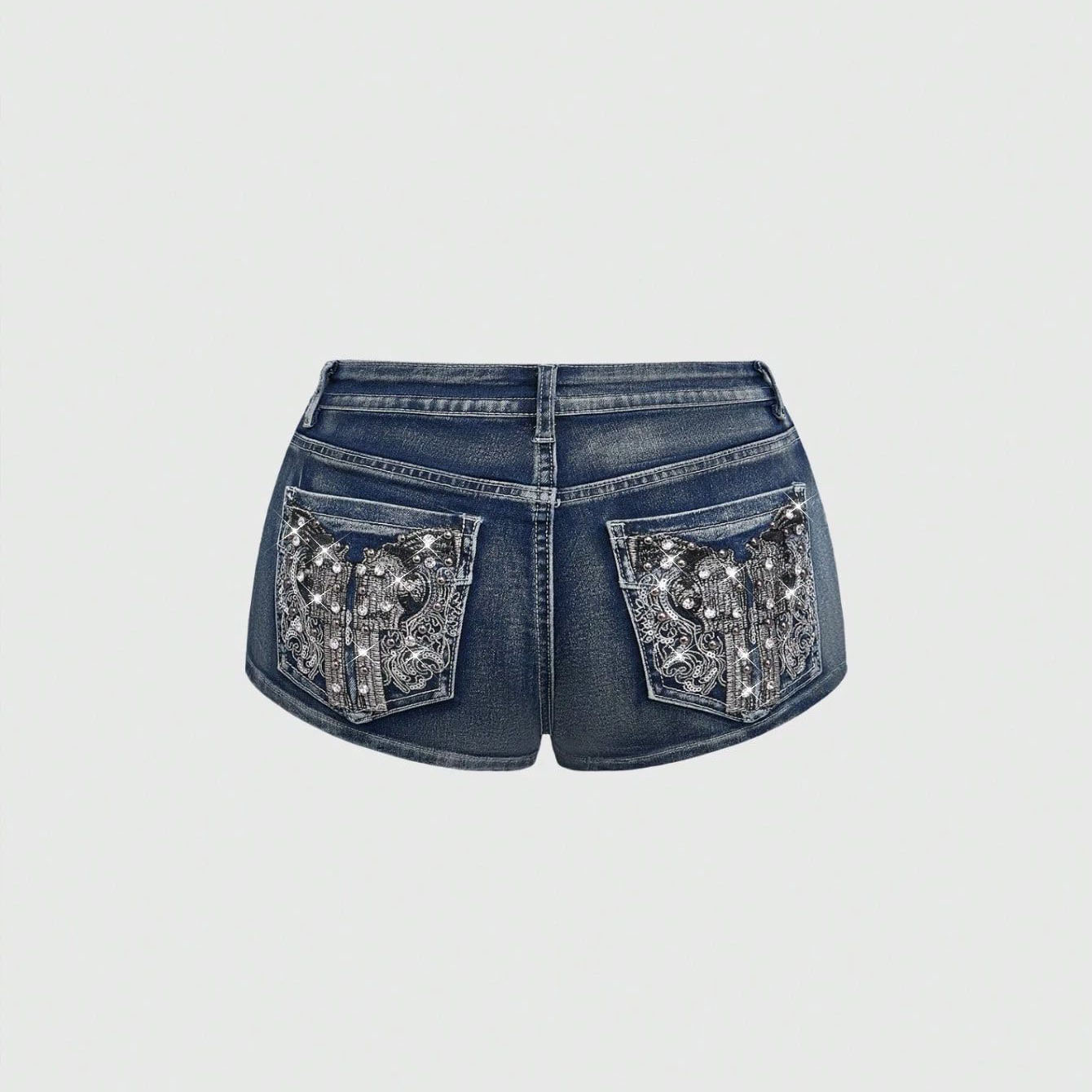 Summer Rhinestone Embroidered  - Street Fashion Jeans review and price