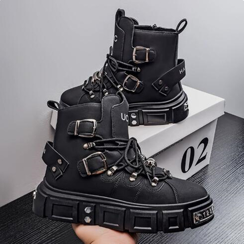 Luxury Rivet Black High top Sn - Street Fashion Luxury review and price
