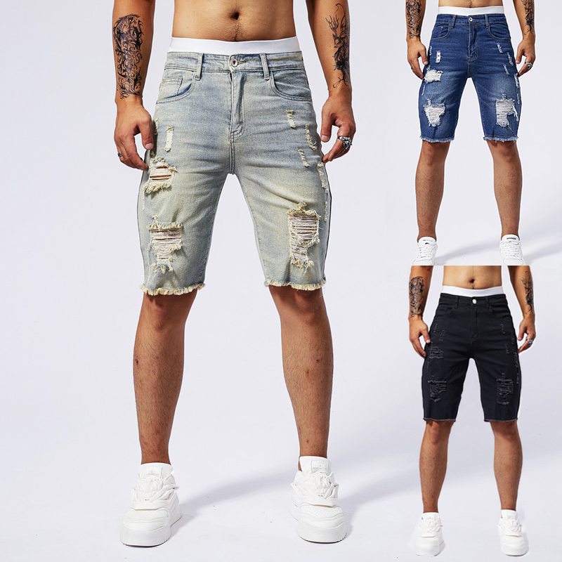 2025 Summer New Men's Ripped D - Street Fashion Jeans review and price