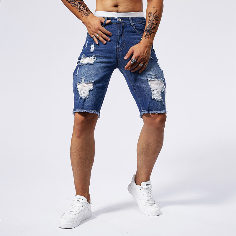 2025 Summer New Men's Ripped D - Street Fashion Jeans review and price