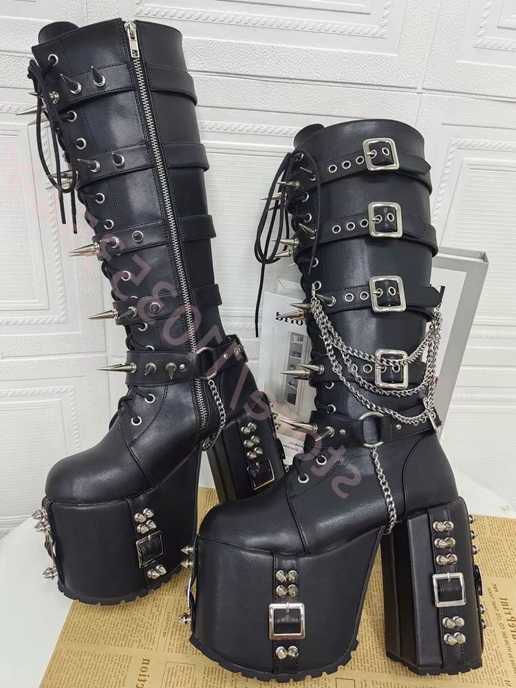 Punk-Style Platform Motorcycle - Street Fashion Punk review and price