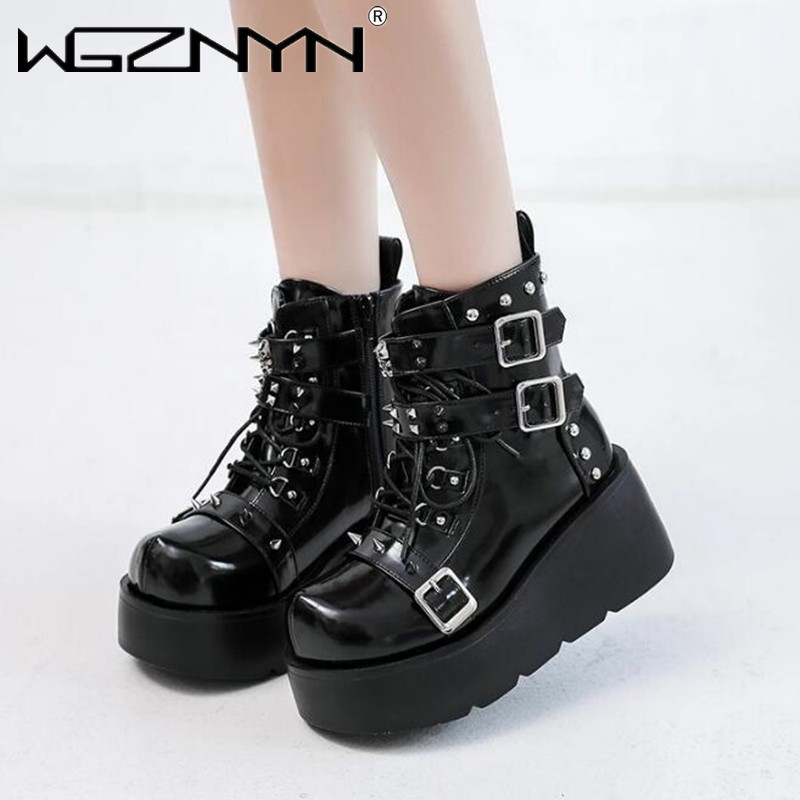 NEW Ladies Wedges High Heels B - Street Fashion Punk review and price