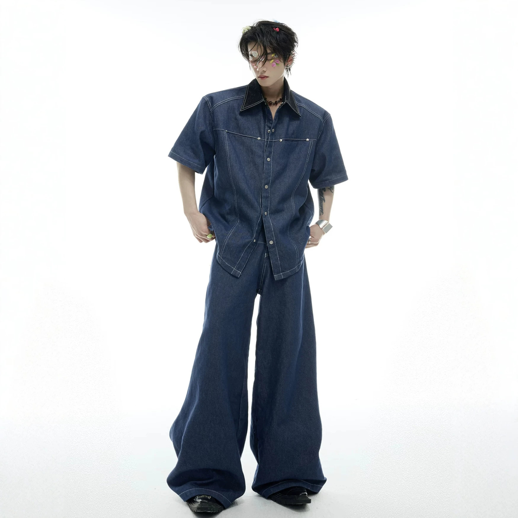 Summer Men's Denim Matching Se - Street Fashion Jeans review and price