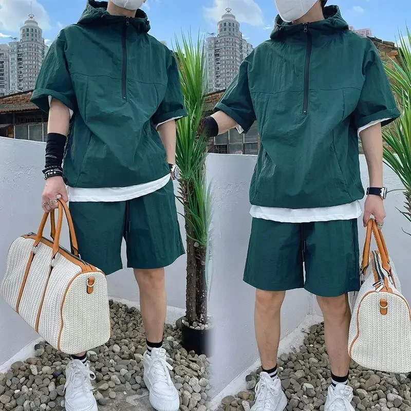 Summer Cargo Style Set Men's C - Street Fashion Hoodie review and price