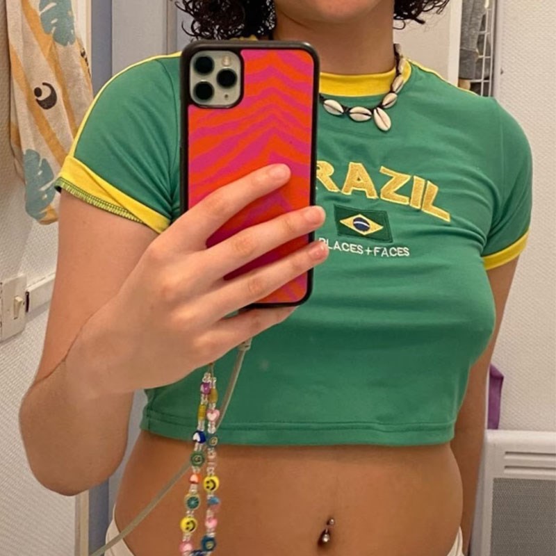 Summer 2023 Women Crop Top Y2k - Street Fashion Brazil review and price