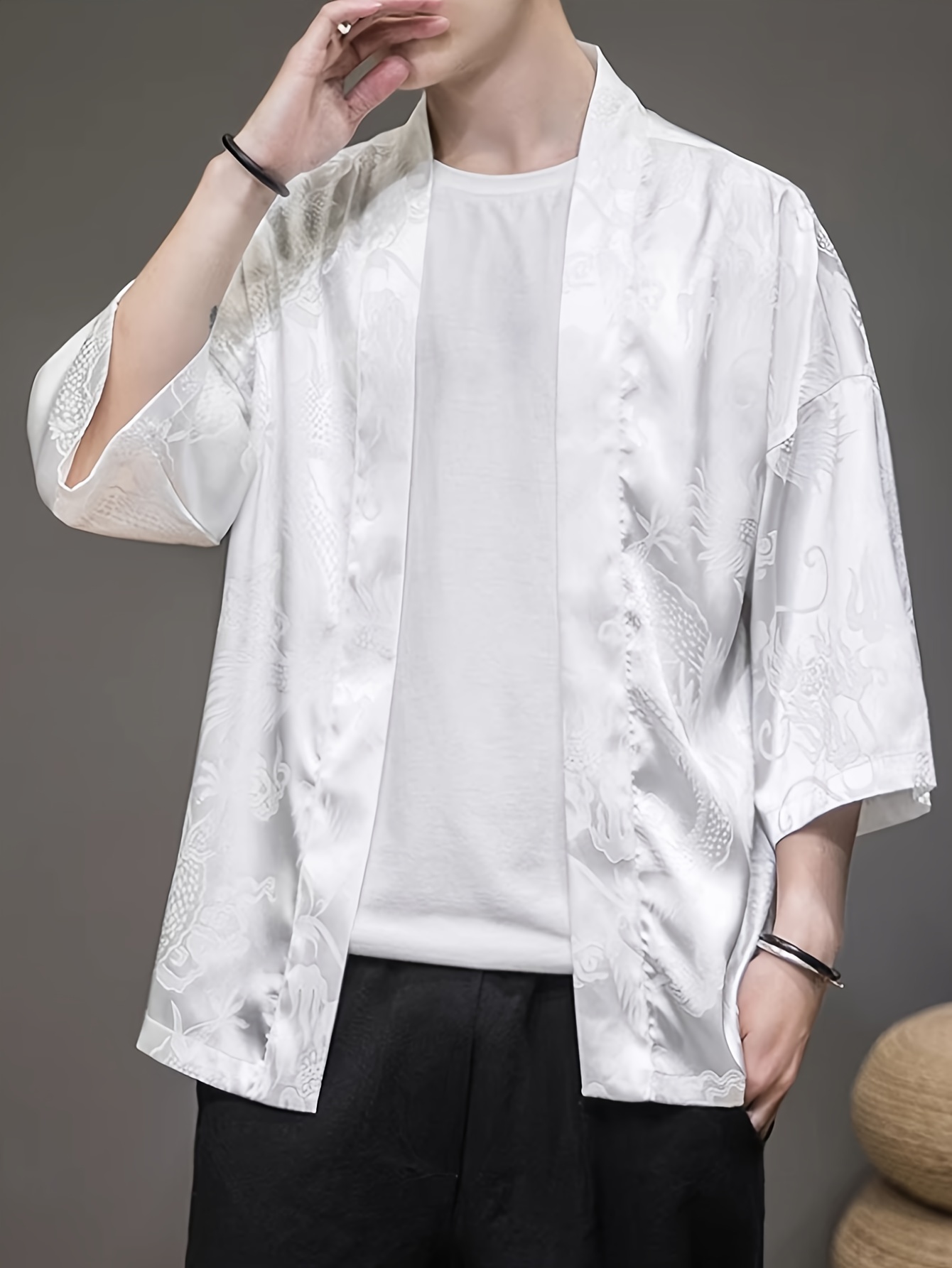 2026 Summer Men's Kimono 3D Pr - Street Fashion Designers review and price