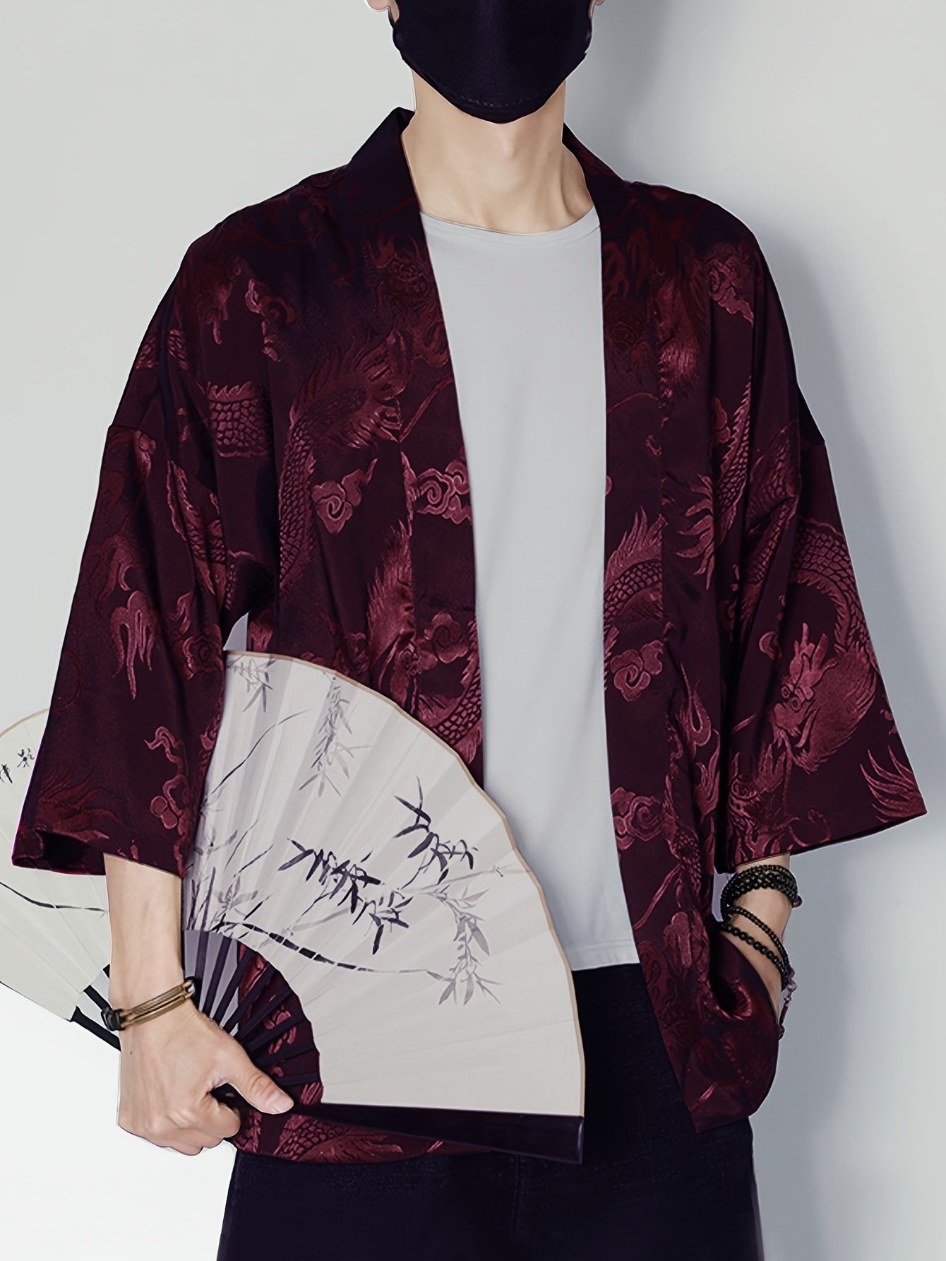 2026 Summer Men's Kimono 3D Pr - Street Fashion Designers review and price