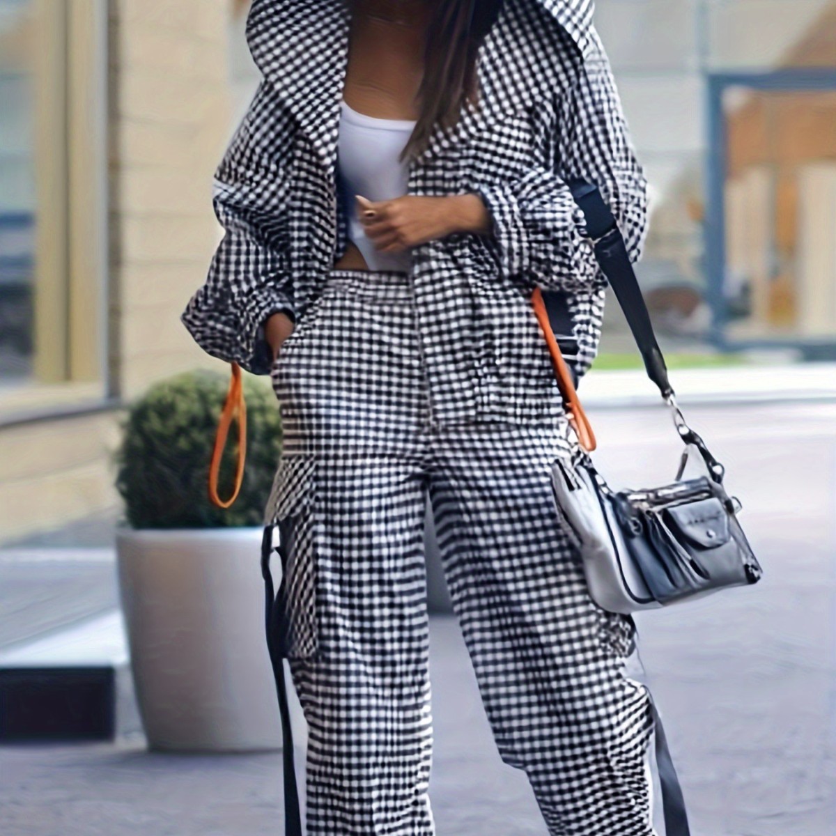 Spring Autumn Casual Plaid Pri - Street Fashion Hoodie review and price