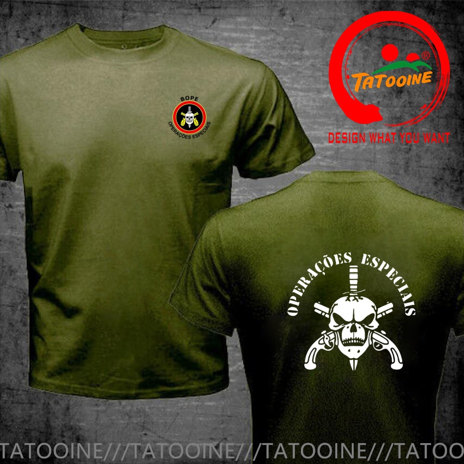 Funny Design BOPE Elite Death  - Street Fashion Brazil review and price