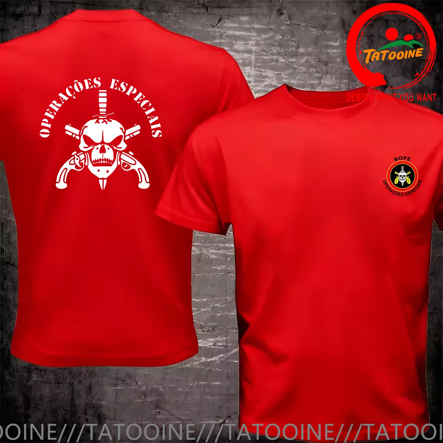 Funny Design BOPE Elite Death  - Street Fashion Brazil review and price