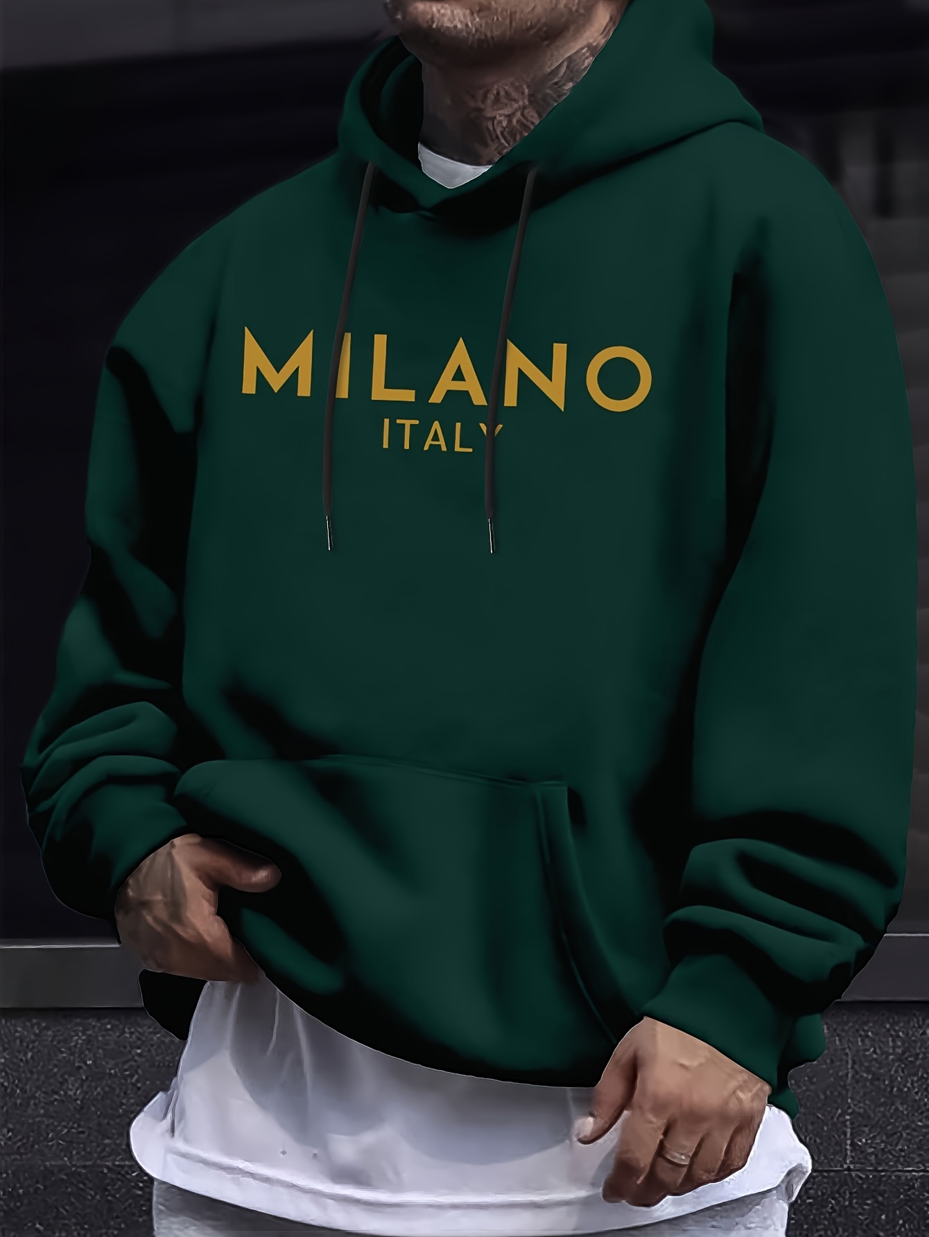 Milan Letter Men Women Hoodie  - Street Fashion Of Milan review and price