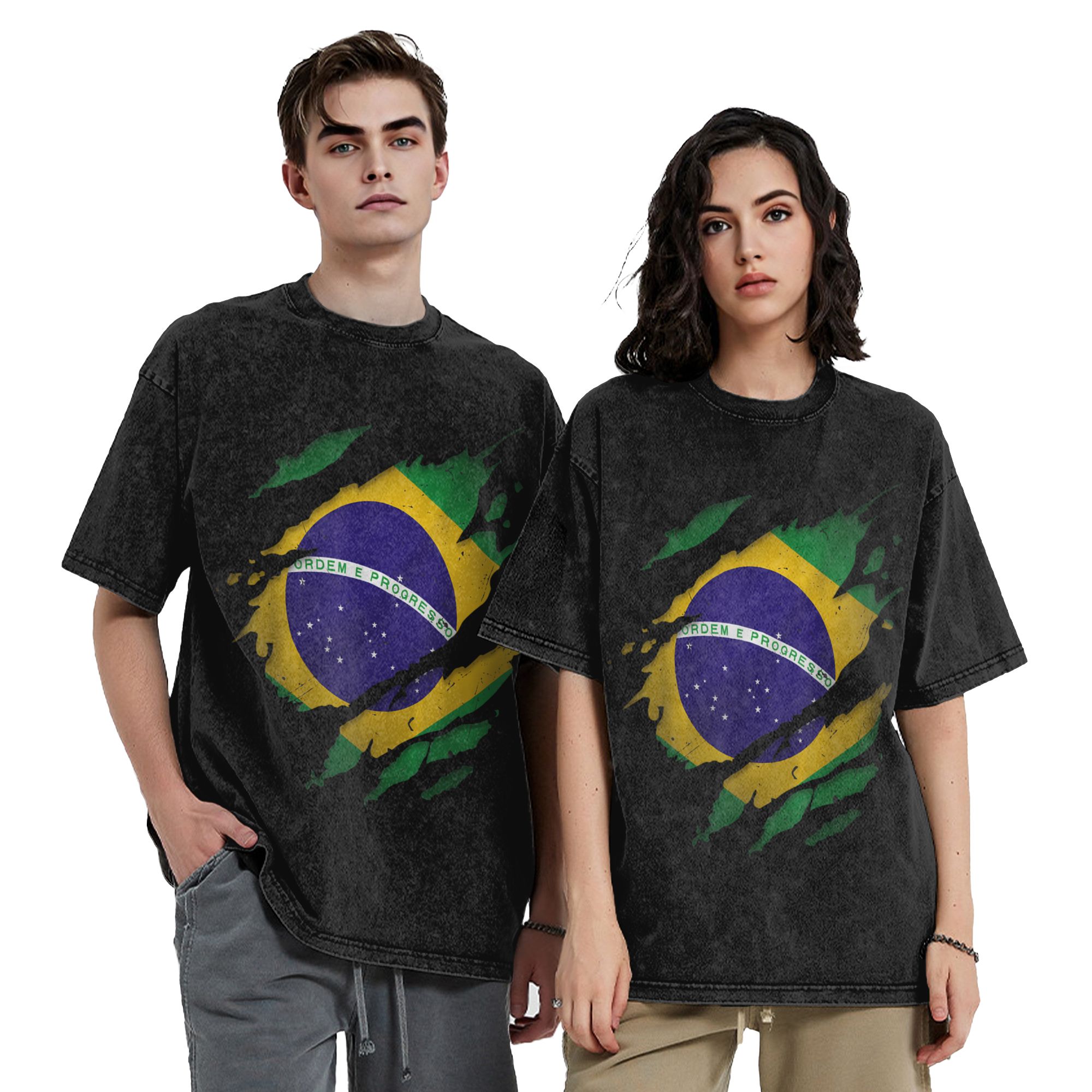 Brazil Brazilian Flag Washed T - Street Fashion Brazil review and price