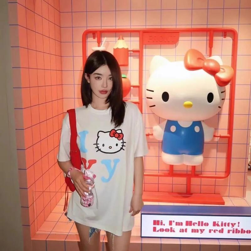Short-Sleeved Sanrio Summer Pu - Street Fashion Tshirt review and price