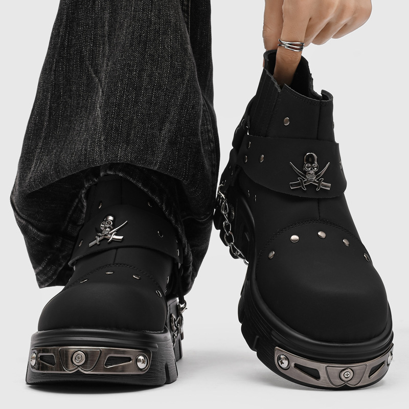 Rock Punk Metal Patchwork Moto - Street Fashion Punk review and price