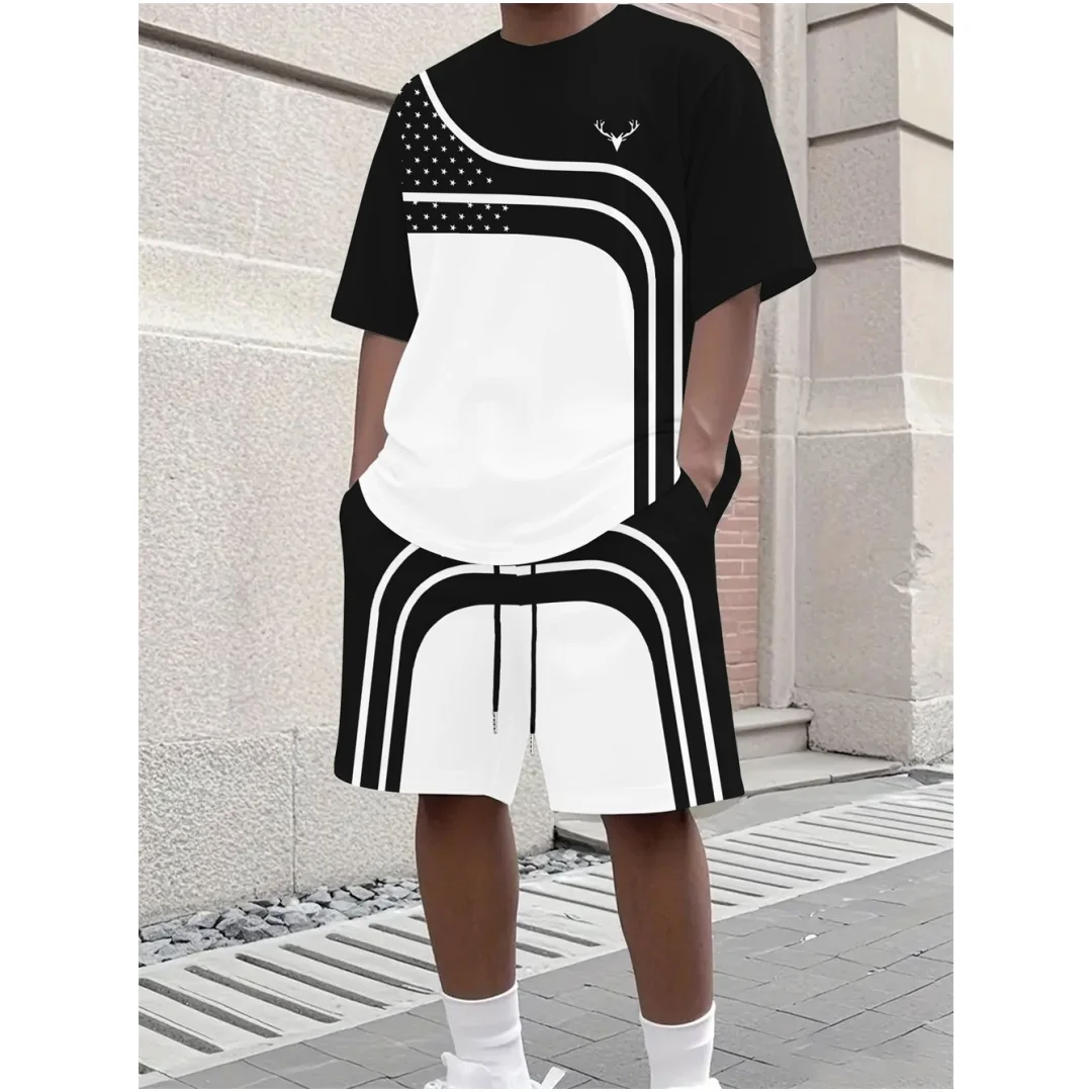Fashion Summer Men's Stripe Pr - Street Fashion Tshirt review and price