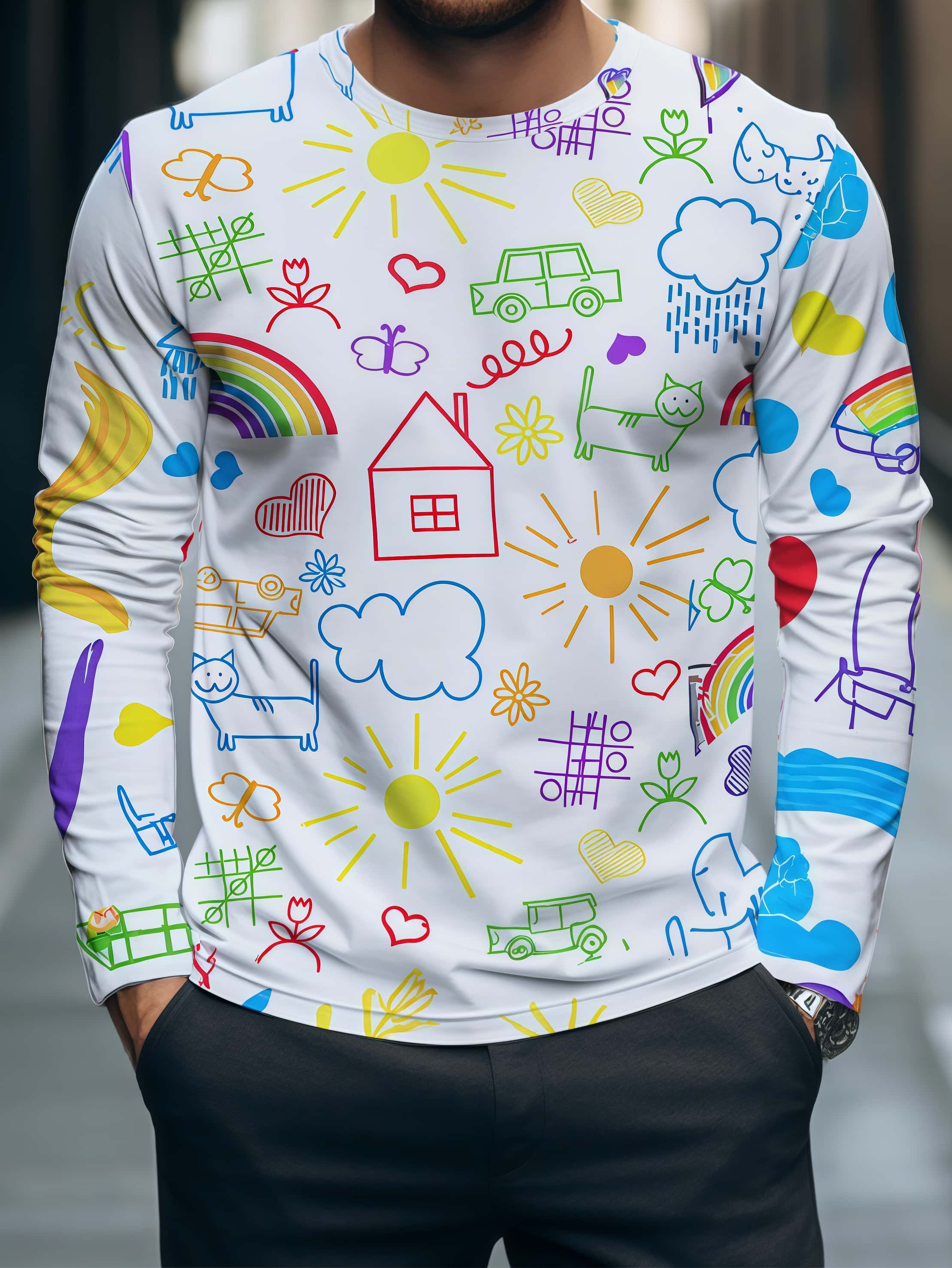 2026 New Dopamine Color Graffi - Street Fashion Tshirt review and price